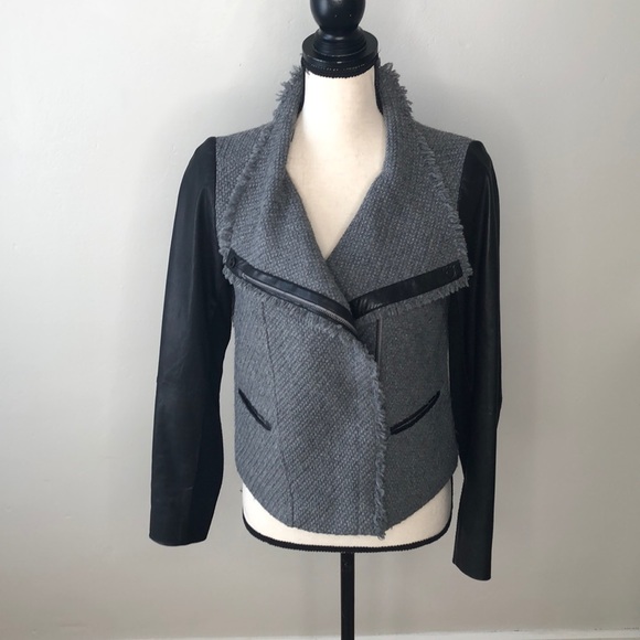 Vince Tweed and Leather jacket - Picture 4 of 13